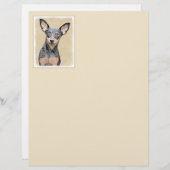 Miniatur Pinscher Malerei Niedlich Original Hunde (Vorne/Hinten)
