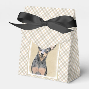 Miniatur Pinscher Malerei Niedlich Original Hunde  Geschenkschachtel
