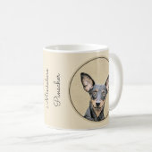 Miniatur Pinscher Malerei Niedlich Original Hunde Kaffeetasse (VorderseiteRechts)