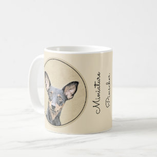 Miniatur Pinscher Malerei Niedlich Original Hunde Kaffeetasse