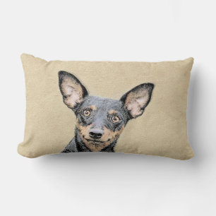 Miniatur Pinscher Malerei Niedlich Original Hunde Lendenkissen