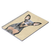 Miniatur Pinscher Malerei Niedlich Original Hunde  Notizblock (Linke Seite)