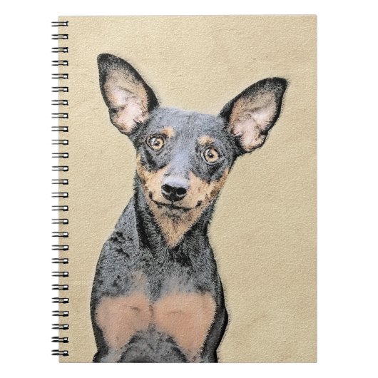 Miniatur Pinscher Malerei Niedlich Original Hunde  Notizblock (Vorderseite)