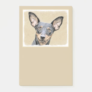 Miniatur Pinscher Malerei Niedlich Original Hunde Post-it Klebezettel