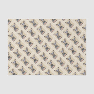 Miniatur Pinscher Malerei Niedlich Original Hunde Seidenpapier