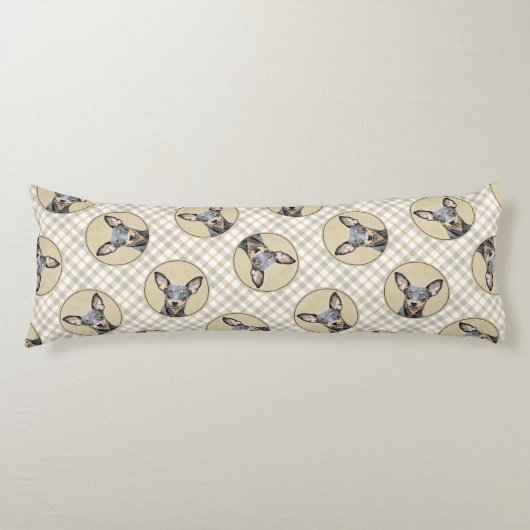 Miniatur Pinscher Malerei Niedlich Original Hunde  Seitenschläferkissen (Vorderseite)