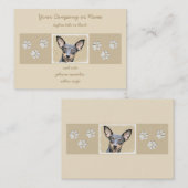 Miniatur Pinscher Malerei Niedlich Original Hunde Visitenkarte (Vorne/Hinten)
