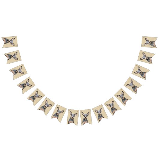 Miniatur Pinscher Malerei Niedlich Original Hunde  Wimpelkette (Alle)