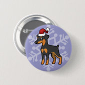 Miniatur Pinscher / Manchester Terrier Button (Vorne & Hinten)