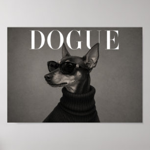 Miniatur Pinscher Mode-Editorial-Hunde-Kunstprint Poster