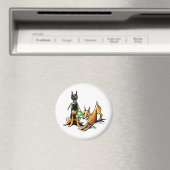 Miniatur Pinscher n Äpfel Magnet (In Situ (Geschirrspüler))