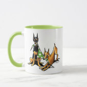 Miniatur Pinscher n Äpfel Tasse (Links)
