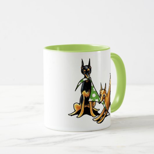 Miniatur Pinscher n Äpfel Tasse (VorderseiteRechts)