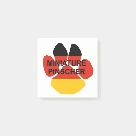 Miniatur-Pinscher-Namenspange Post-it Klebezettel (Vorderseite)