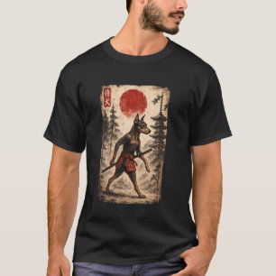 Miniatur Pinscher Samurai Krieger Vintage Ukiyo-e T-Shirt