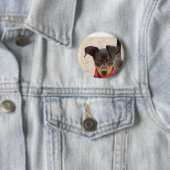 Miniatur-Pinscher-Schwarz und Rost Button (Beispiel)