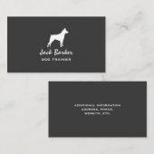 Miniatur Pinscher Silhouette Visitenkarte (Vorne/Hinten)