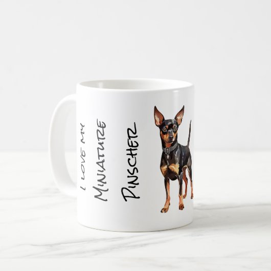 Miniatur Pinscher Tasse (Vorderseite Links)