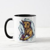 Miniatur Pinscher und Lebkuchen Tasse (Links)