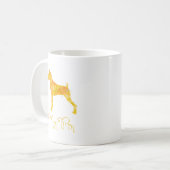 Miniatur Pinscher Wasserfarbdesign Kaffeetasse (Vorderseite Links)