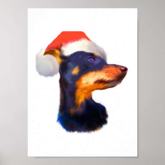 Miniatur Pinscher Weihnachtsposter drucken Poster (Vorne)
