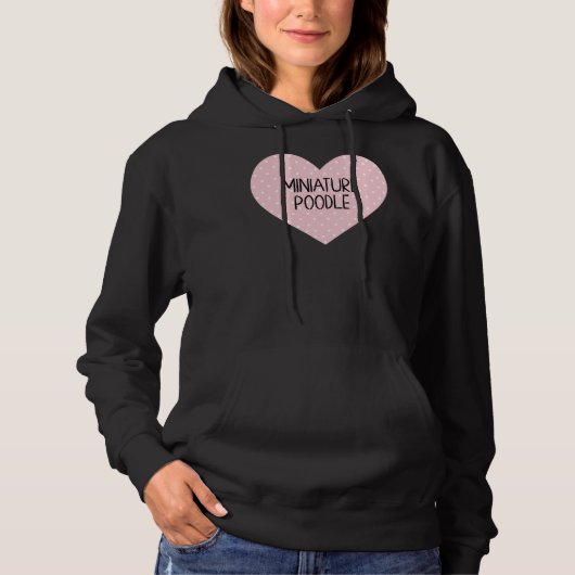 Miniatur-Poodle-Herz Hoodie (Vorderseite)