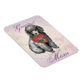 Miniatur-Poodle-Herz-Mama Magnet (Rechte Seite)