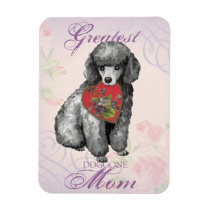 Miniatur-Poodle-Herz-Mama Magnet