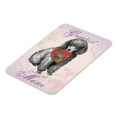 Miniatur-Poodle-Herz-Mama Magnet (Linke Seite)