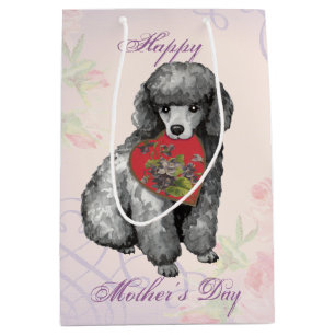 Miniatur-Poodle-Herz-Mama Mittlere Geschenktüte