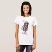 Miniatur-Poodle-Herz-Mama T-Shirt (Vorne ganz)