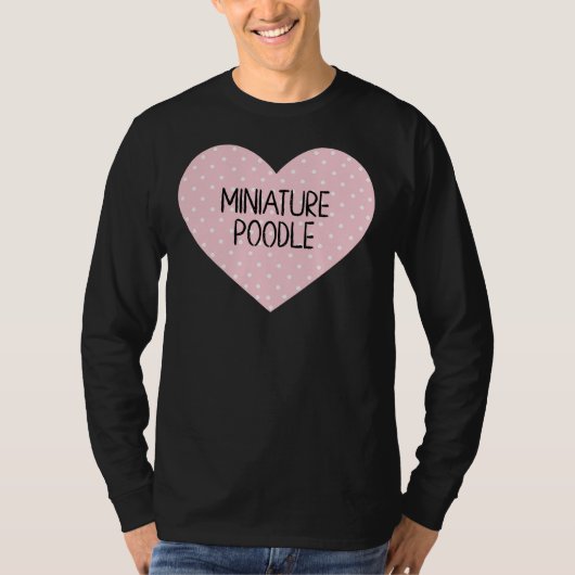 Miniatur-Poodle-Herz T-Shirt (Vorderseite)