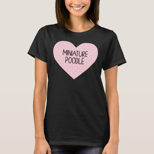 Miniatur-Poodle-Herz T-Shirt (Vorderseite)