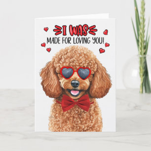 Miniatur Poodle Hund gemacht für die Liebe Sie Val Feiertagskarte