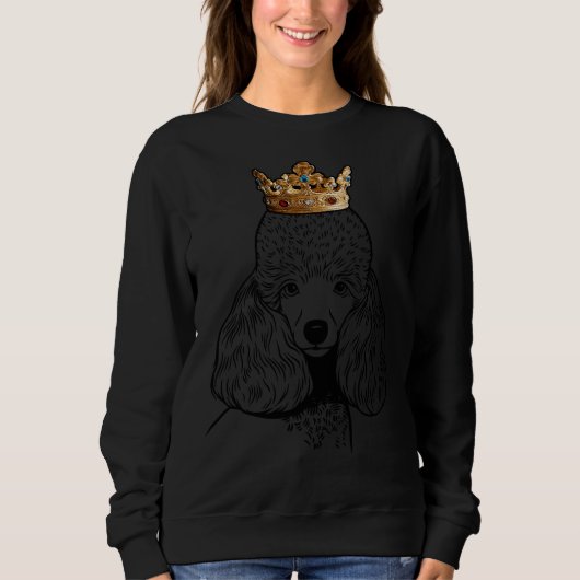 Miniatur-Poodle-Hundenkrone Sweatshirt (Vorderseite)