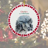 Miniatur Poodle Personalisiert Wasserfarbe Weihnac Keramik Ornament