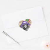 Miniatur Poodle Pirate Herz-Aufkleber (Umschlag)
