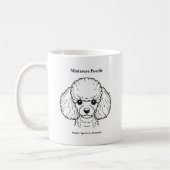 Miniatur Poodle Portrait Schwarze Linie Illustrati Kaffeetasse (Links)
