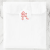 Miniatur Poodle Runder Aufkleber (Tasche)