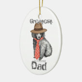 Miniatur Poodle Vater Keramik Ornament (Links)