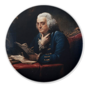 Miniatur-Porträt, Benjamin Franklin Gründungsvater Keramikknauf