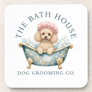 Miniatur-Pudel Weiße Hundetischsets für die Pflege Getränkeuntersetzer
