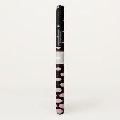 Miniatur-rosa Tupfen-elegantes modernes Schwarzes Case-Mate iPhone Hülle (Hinten/Rechts)