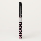 Miniatur-rosa Tupfen-elegantes modernes Schwarzes Case-Mate iPhone Hülle (Hinten/Links)