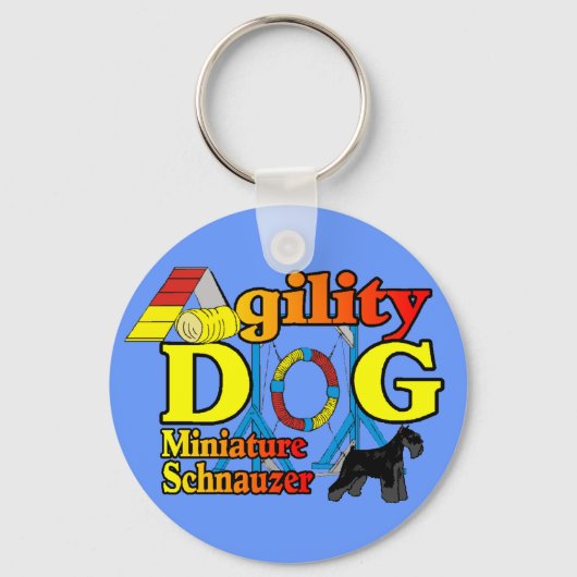 Miniatur_Schnauzer_Agility Schlüsselanhänger (Vorderseite)