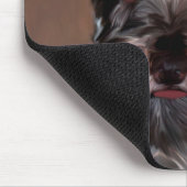 Miniatur Schnauzer Aquarellmalerei Mousepad (Ecke)