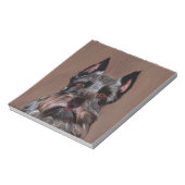 Miniatur Schnauzer Aquarellmalerei Notizblock (Rotiert)