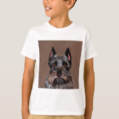 Miniatur Schnauzer Aquarellmalerei T-Shirt (Vorderseite)