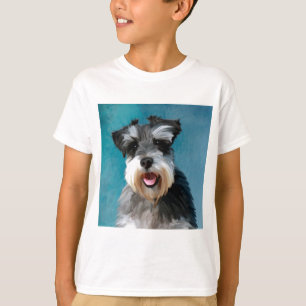 Miniatur Schnauzer Aquarellmalerei T-Shirt