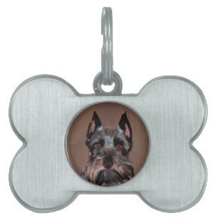 Miniatur Schnauzer Aquarellmalerei Tiermarke